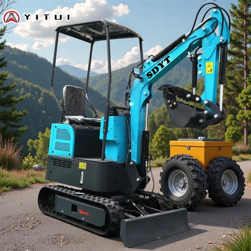 Aangepaste 1,8 ton minigraafmachine met Kubota-motor CE Epa Euro 5 en EPA-compatibel voor Franse tuinrenovatie