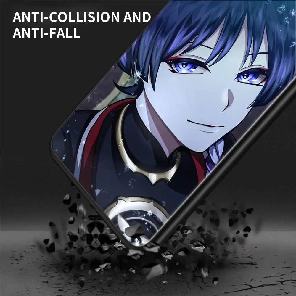 جراب هاتف Scaramouche Genshin تأثير ، غطاء لسامسونج غالاكسي A23 ، A13 ، A21s ، A24 ، A22 ، A14 ، A23 ، A11 ، A12 ، A03 ، A04s ، A01 ، A02