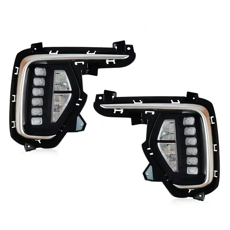 IP67 Waterproof LED DRL Fog Lamp Assembly 6000K Cool White for Hyundai Santa Fe 2017-2019 Non-Sport SUV