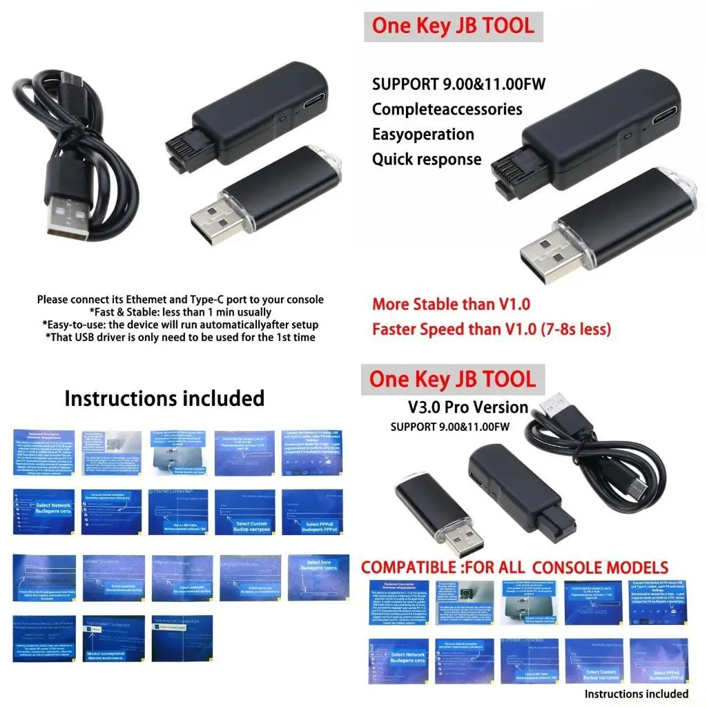 

Набор модов с одним ключом M5TD для прошивки P4 от 9,0 до 11,0, адаптер USB-ключа, кабель типа C, игровые аксессуары