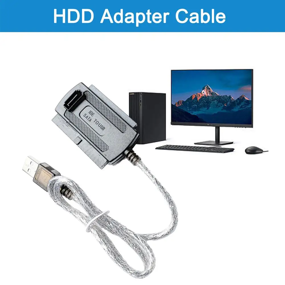 USB 2.0 to IDE SATA Cable 3 in 1 S-ATA 2.5 3.5 Inch Hard Drive Disk HDD Adapter Converter Cable For PC Laptop