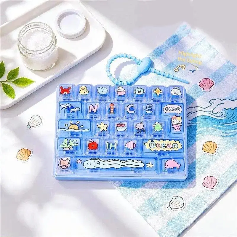 26 Grid Fidget Keycap Clicker 1PC Work Stress Relief Sensory Toy for Office Workers Students Home Daily Use