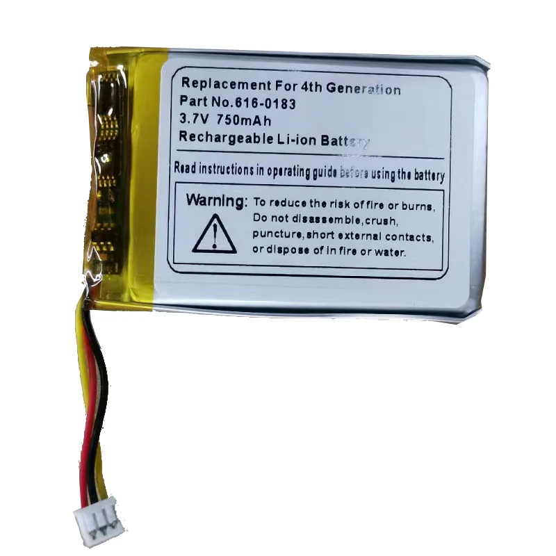 Battery 616-0206 616-0183 616-0215 750mAh For iPod Classic 4th Gen / Photo U2 A1059 A1099 20GB 30G 40GB