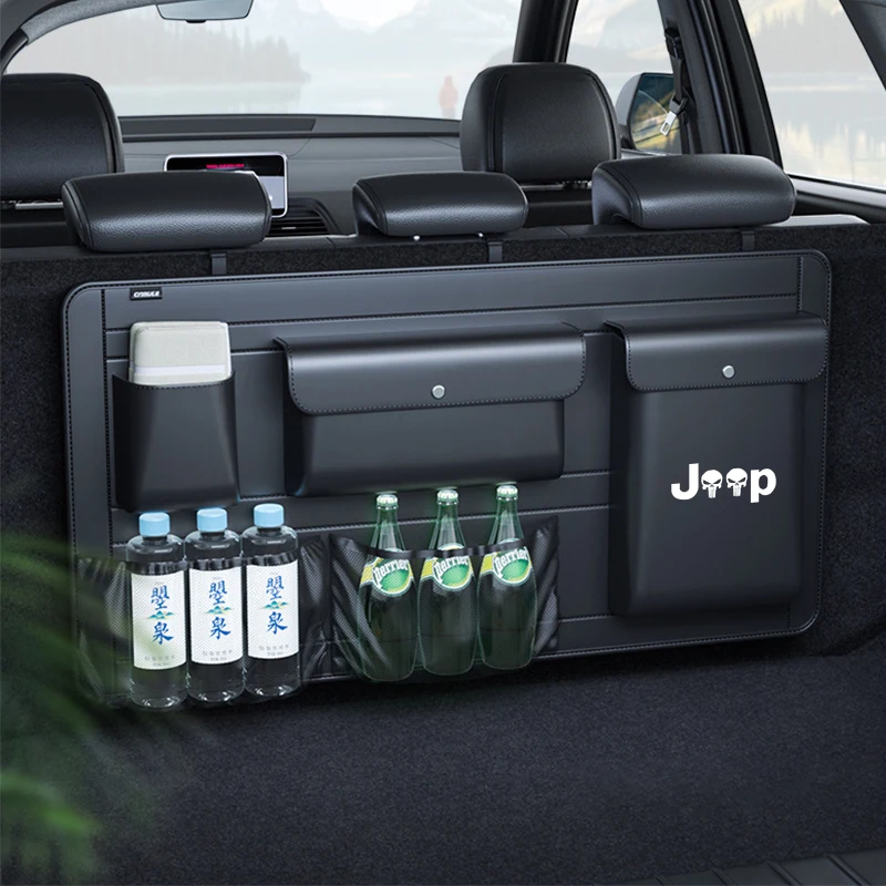For Jeep SUV Wrangler Grand Cherokee Compass Patriot Liberty Commander Avenger Wagoneer Recon Jeepster Car Trunk Storage Bag