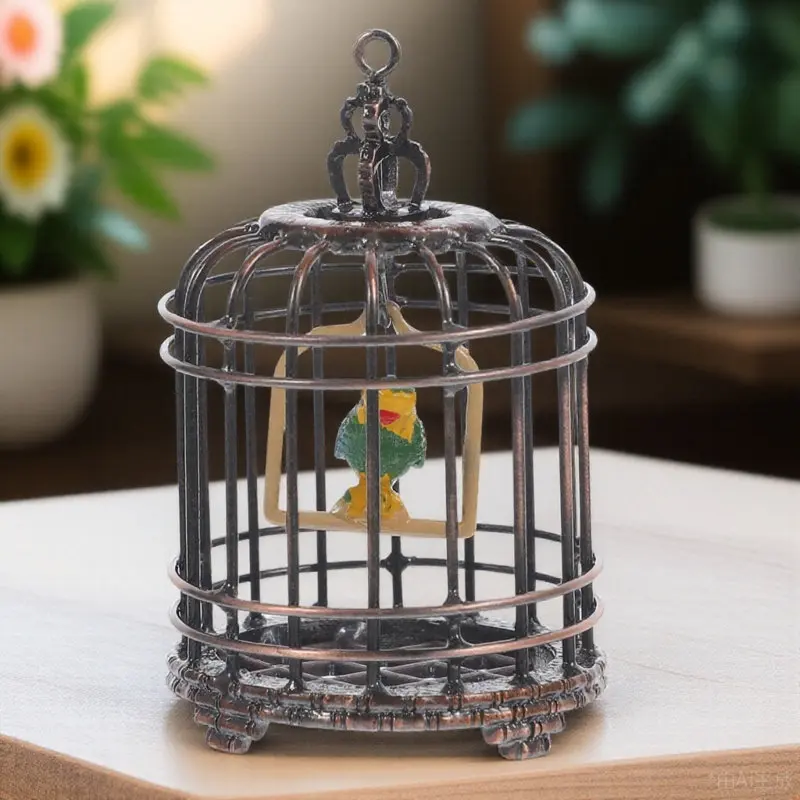 

Small Bird Cage for Mini House 1:12 Scale Tiny House Birdcage Decorative Mini Birdcage Ornament Micro Landscape Accessory Gift
