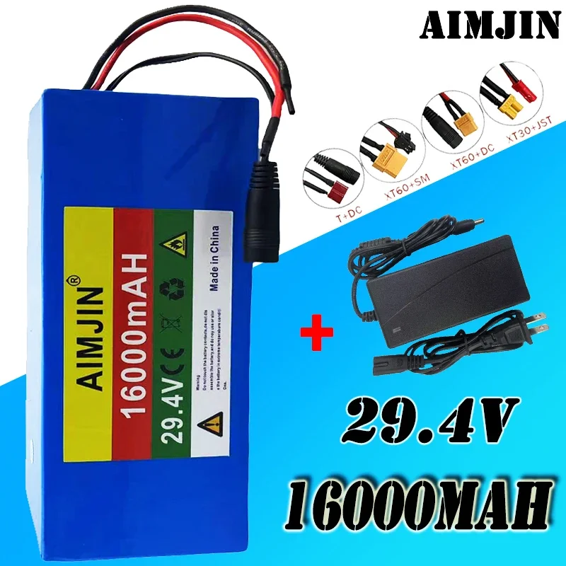 

7S5P 24V 16Ah Battery Pack 500W 29.4V 16000mAh 18650 Wheelchair Lithium-ion Battery with Built-in BMS