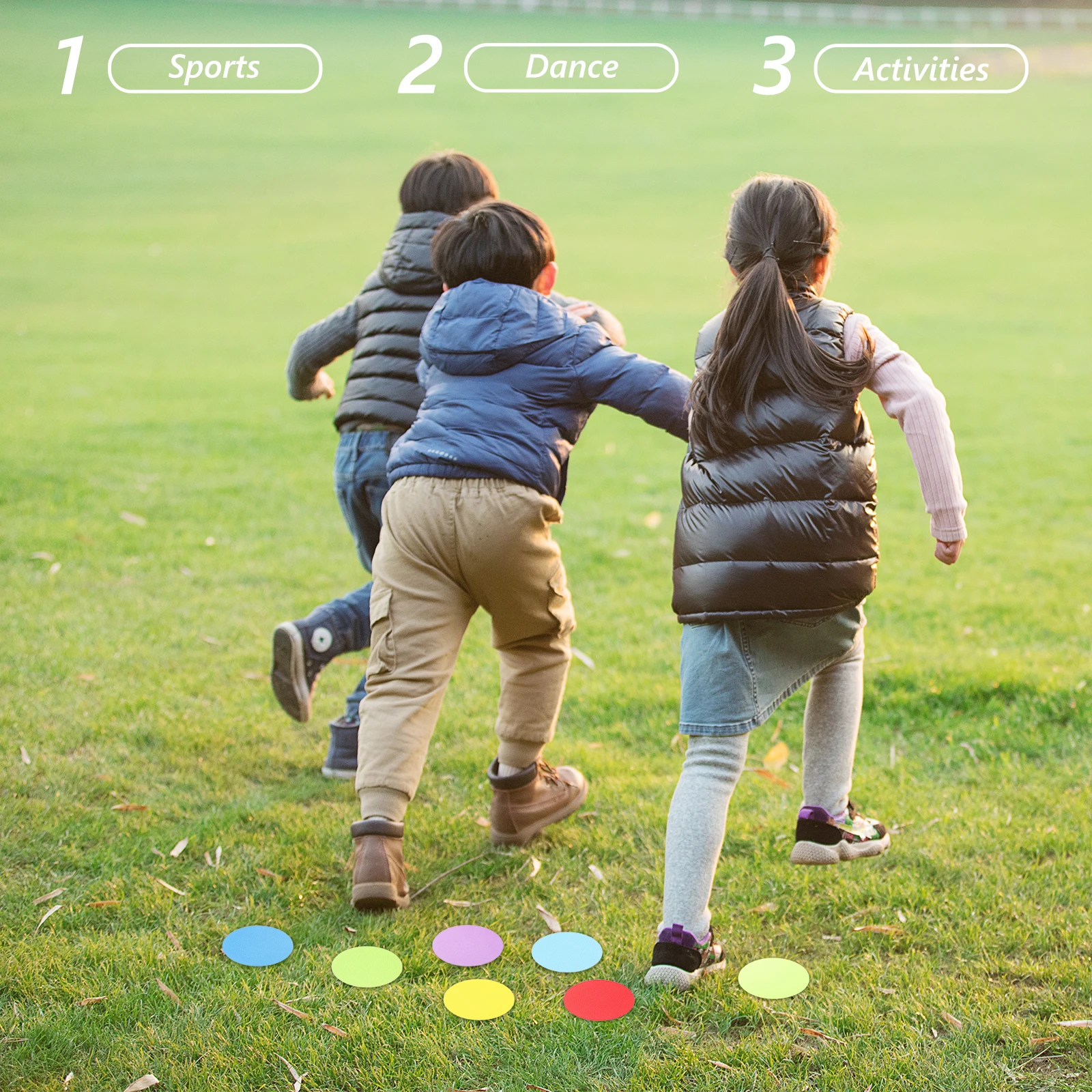 

36Pcs Training Carpet Dots Colorful Floor Markers Reusable Spots for Classroom Kindergarten Group Activities Teacher