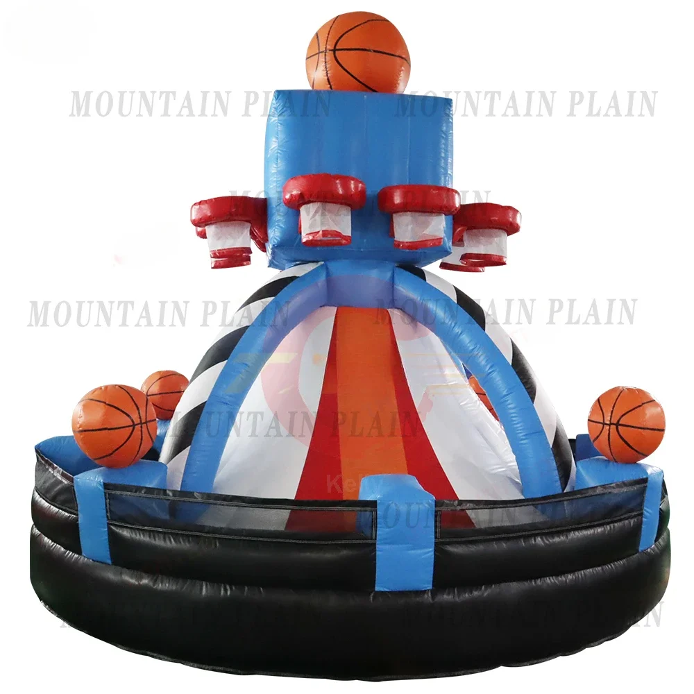 

4x3m Inflatable Basketball Toss 8 Hoops Ball Shooting Carnival Sport Game Toys Inflatables with Blower for Sale