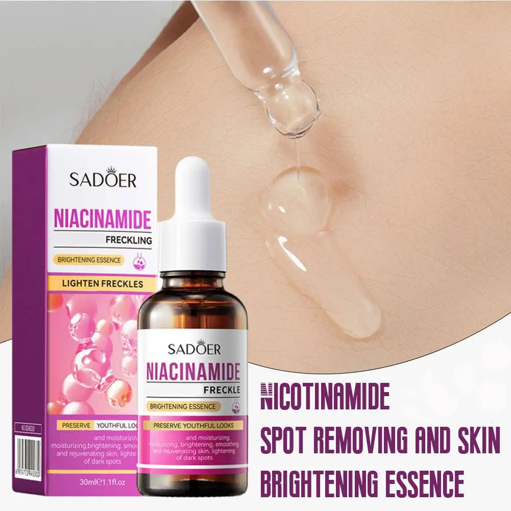 Esencia de niacinamida para mujer, suero Facial de líneas finas, Melasma opaca, ilumina la piel, hidratante, cuidado Facial, Ligh Q6G0, 30ML