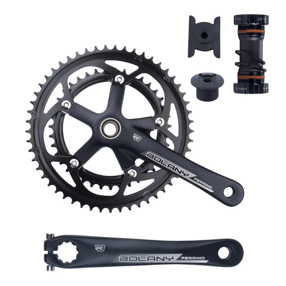 

Bolany Road Bicycle Crank Sprocket Suit Hollow Integrated Dual Disc Tooth Plate 39/53T Aluminum Alloy Bicycle Accessories