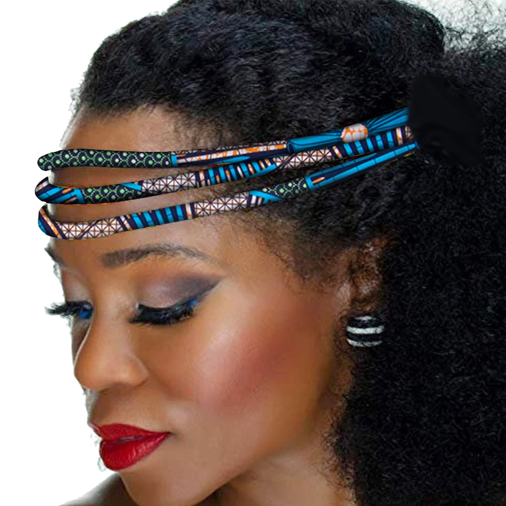 African Wax Print Headband Colorful Kente 3 Strand Vibrant Afrocentric Headband Headwrap Handmade Accessory WYB599