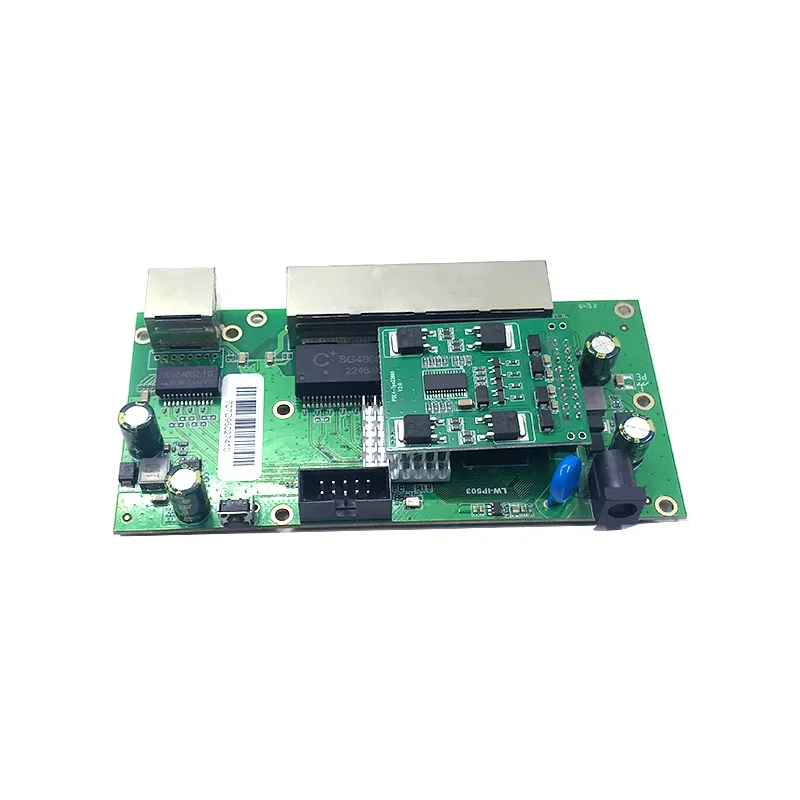 5port 10/100/1000Mbps 4ports 802.3at/af POE 48V 30W with 1 port 1000M uplink ethenet router module pcb.Power input 9V-60V