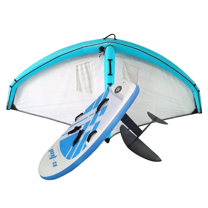 Ozeanwasser Surfen 3-teiliges Set Surfkite aufblasbarer Windsurfflügel Folie Sup Board Surfbrett Skimboard Carbon Hydrofoil Efoil