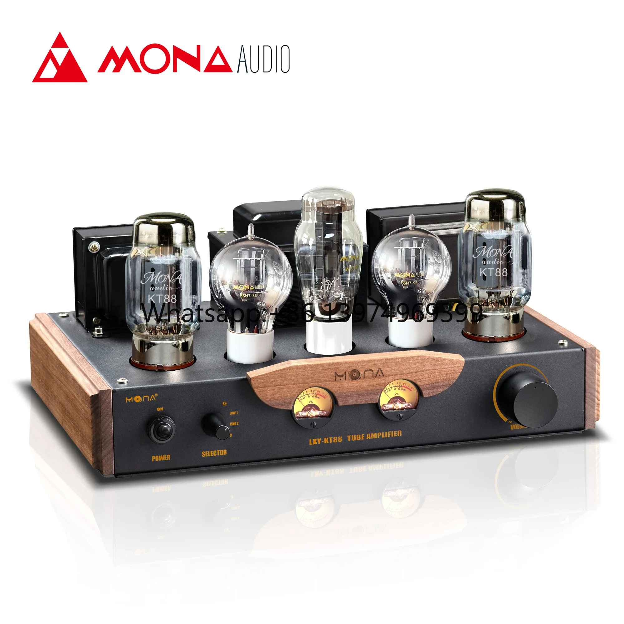 KT88 Class a Power Amplifier BT5.0 18W*2 Speaker HIFI Stereo Home Theater System with Tube Single-Ended Audio Processor