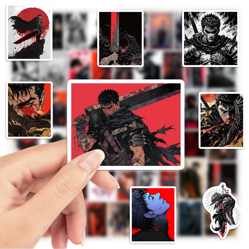 Manga Berserk Stickers DIY Kids Toys Gift for Scrapbook Junk Journals Laptop Phone Luggage Bottles Guitars Decorative Waterproof view 5