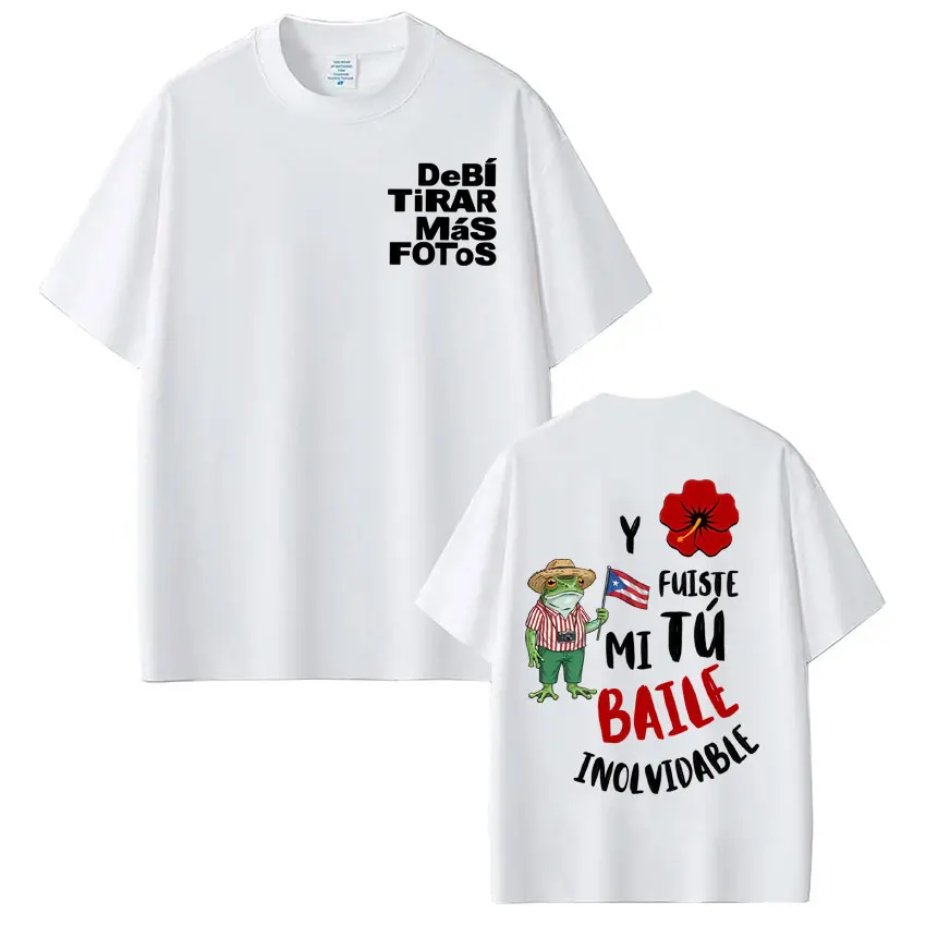 Rapper Bad Bunny Tour 2026 Graphics T-Shirt Men Women Vintage T Shirts Short-sleeved 100% Cotton Hip-hop Aesthetics T-shirts