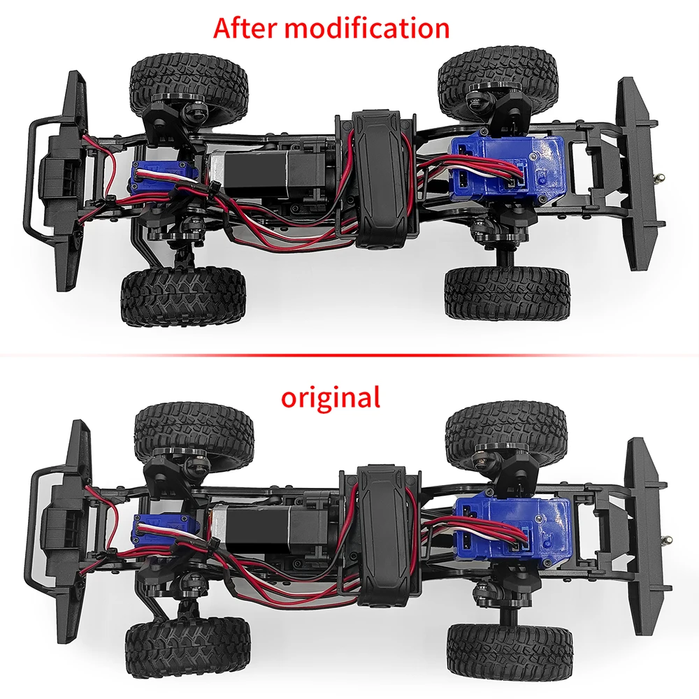 MIBIDAO Aluminiowy stojak na serwo przedniego/tylnego zderzaka do TRX4-M Bronco Defender 1/18 RC Crawler Model samochodu Części do modernizacji