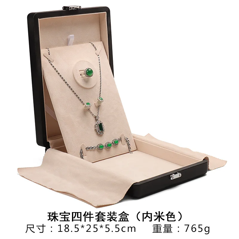 Large Gift Box Multifunction Necklace Ring Earring Pendant Jewelry Holder Boxes Velvet Retro Storage Case Display