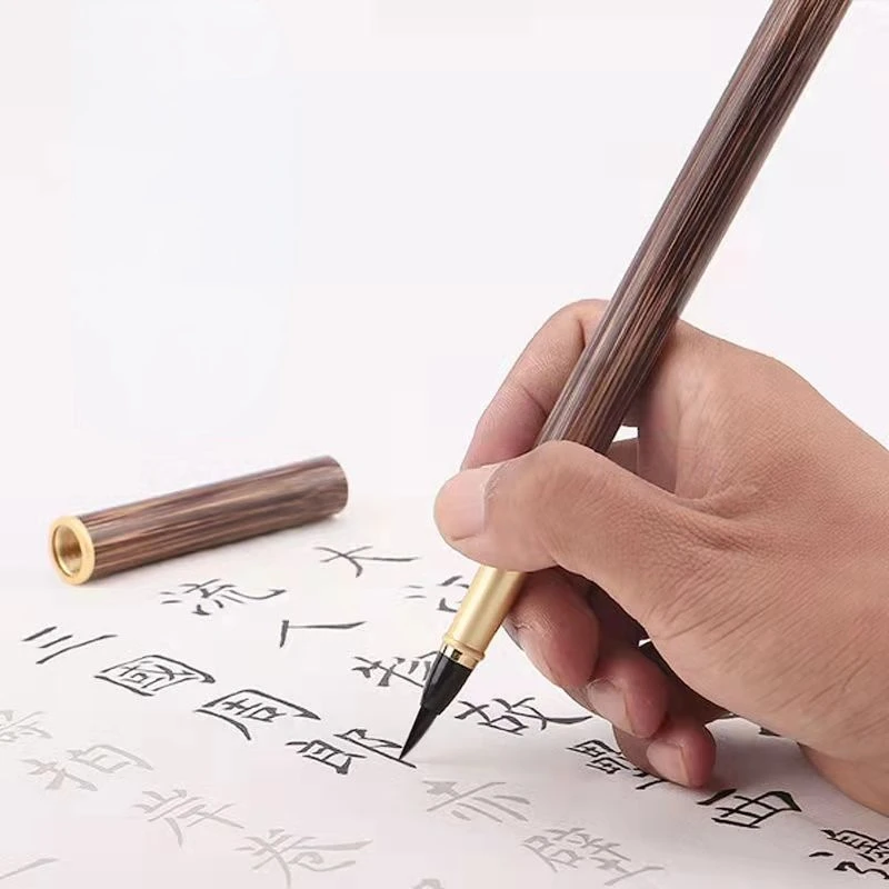 Chinese Calligraphy Brush Pen Weasel Rabbit Multiple Hairs Fountain Pen Soft Brush Regular Script Chinese Painting Brush Pen