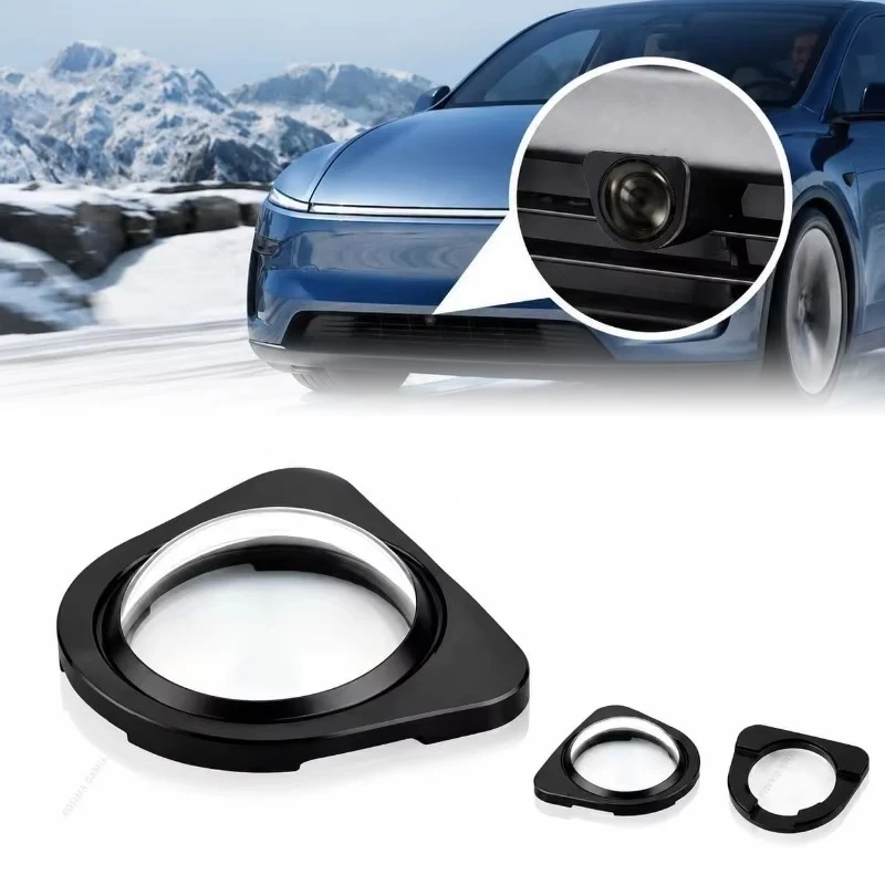 HD Front Camera Glass Protector for Tesla Model Y Juniper YL 3 Highland PC Rainproof Scratch Drop Resistant Car Accessories