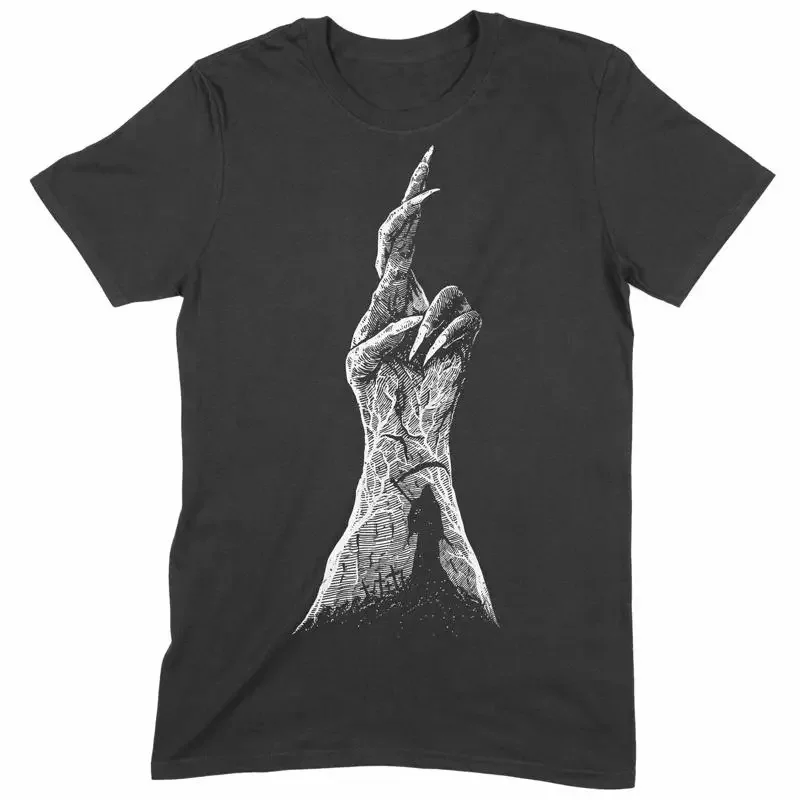 Devils Claw With Grim Reaper Goth Halloween Mens T Shirt