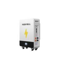 PISEN DIY Kit 51.2V 100Ah Lithium Battery Home Solar System 5KW 10KW Inverters Home Energy Storage LiFePO4 Solar Panel Powered