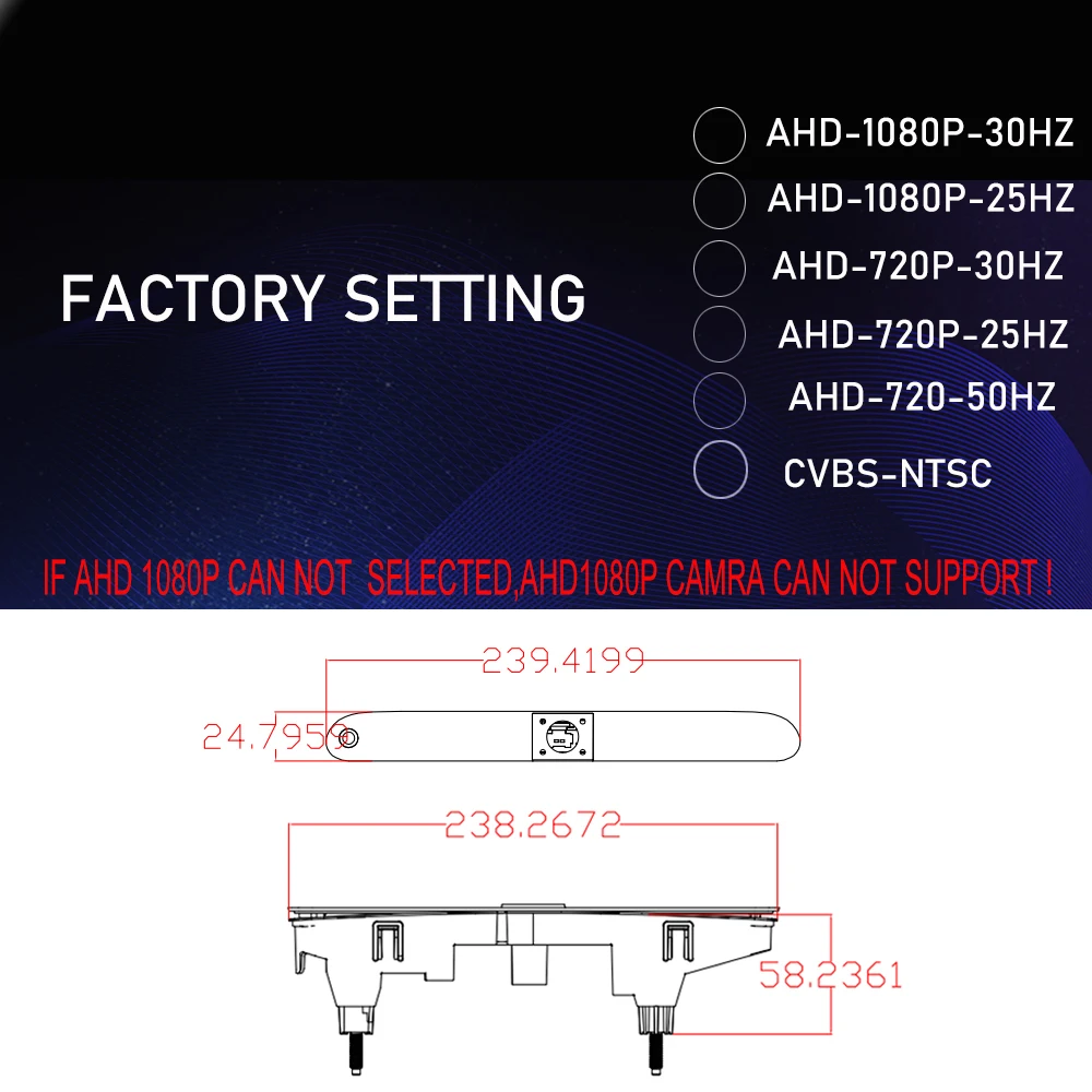 AHD 1080P Car Brake Light Rear View Reverse Camera For Citroen Berlingo Peugeot Partner II 2008-2016 Waterproof Backup Camera