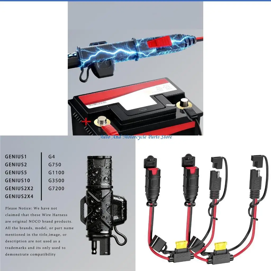 P9FD High Temperature Resistant Charging Cable with Quick Connection Designs Battery Charging Accessory for Various Vehicles