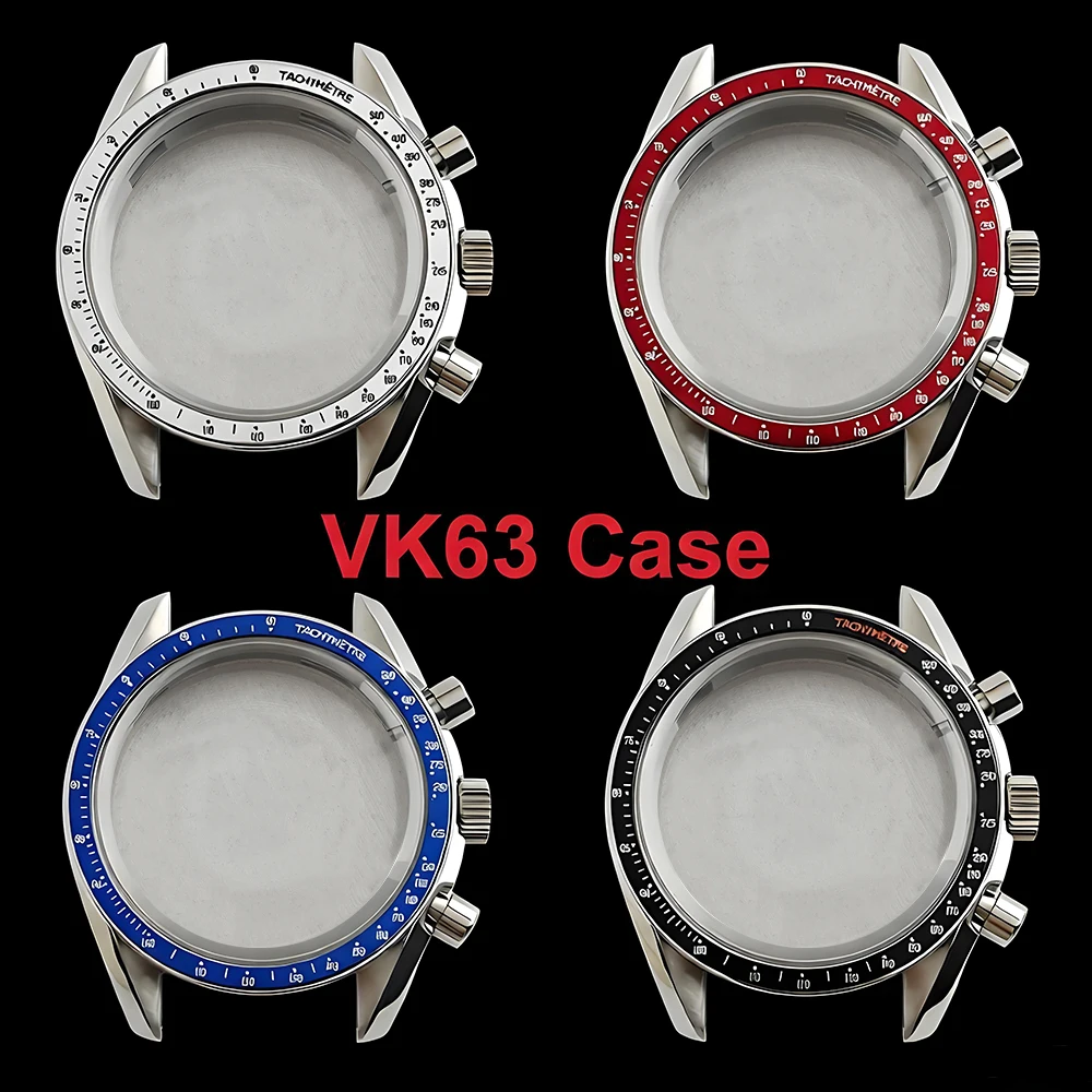 

Корпус VK63 39 мм, корпус для часов, мужские часы, корпус из нержавеющей стали, стекло Aleck VK63/64, аксессуары для часов с механизмом