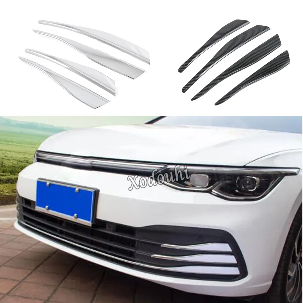 

ABS Car Front Fog Light Cover Decoration Trim Eyebrow Exterior Accessories For VW Volkswagen Golf8 Golf 8 2020 2021 2022 2023