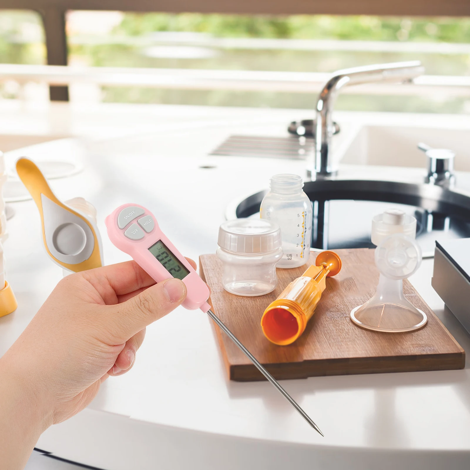 

Digital Meat Portable Cooking Frying Instant Read Food Thermometer Lcd Display Celsius/Fahrenheit Kitchen Supplies Grilling