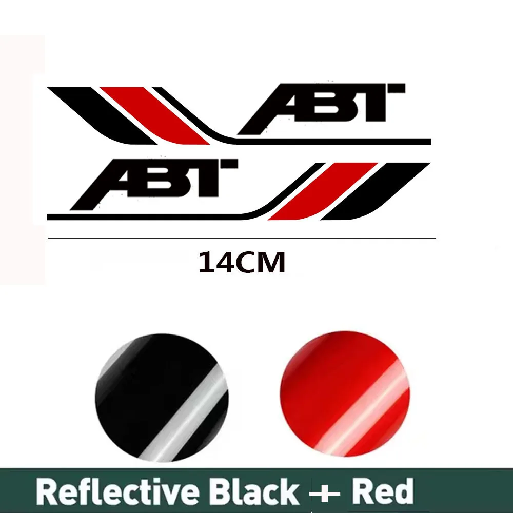 2 قطعة ABT سيارة مرآة الرؤية الخلفية ملصق ملصق حائط من الفينيل ل Volkswagen أودي A3 A4 A5 A6 A7 Q2 Q3 الخ اكسسوارات التصميم