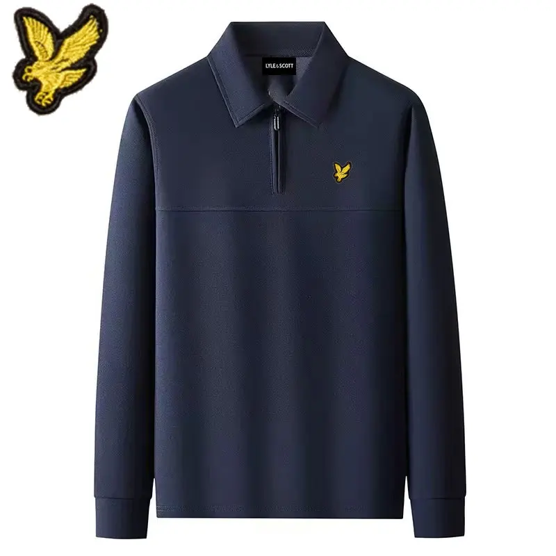 Men's and women's autumn and winter zipper collar LYLE hoodie Eagle embroidery comfortable soft casual and high-quality clothing