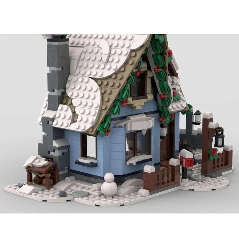 Prodotti Stagionali Mattoncini Modulari MOC 10293 Little Town House Blocchi Tecnologici Giocattolo Natalizio Fai-da-Te Regali di Costruzione