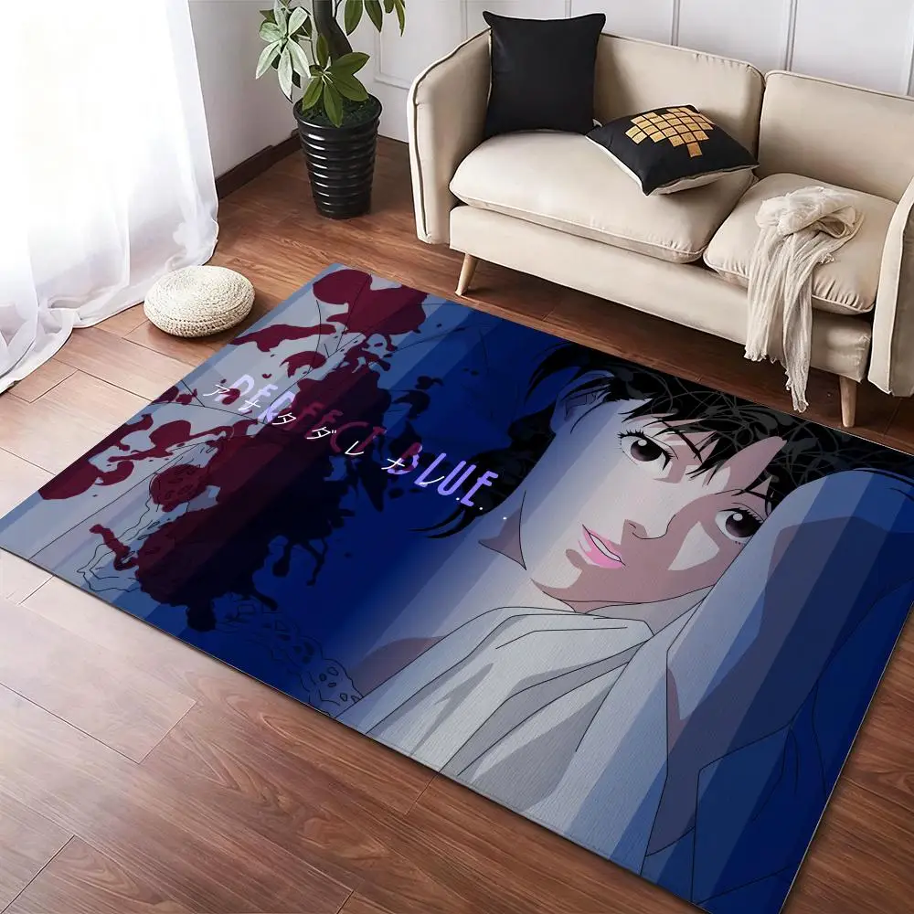 

Perfect B-Blue Mima Kirigoes Floor Mat Soft Thickened Non-Slip Door Mat for Living Room Home Decor Flannel Rugs