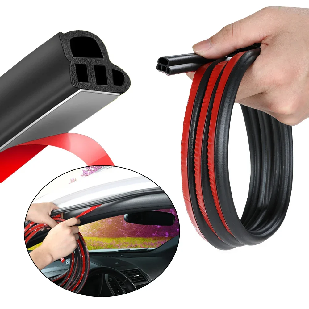 1/2/5M Double L Type Car Door Seal Strips Noise Insulation Windproof Weatherstrip Rubber Seals Sticker Auto Interior Accessorie