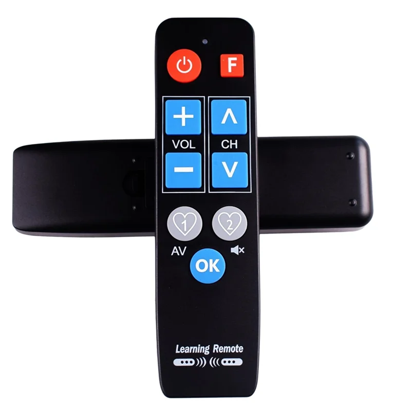 ABAC-mando a distancia Universal IR Learn, 9 botones grandes para TV-BOX antiguo, DVD, STB, VCR, calentador de TV, control remoto de aprendizaje