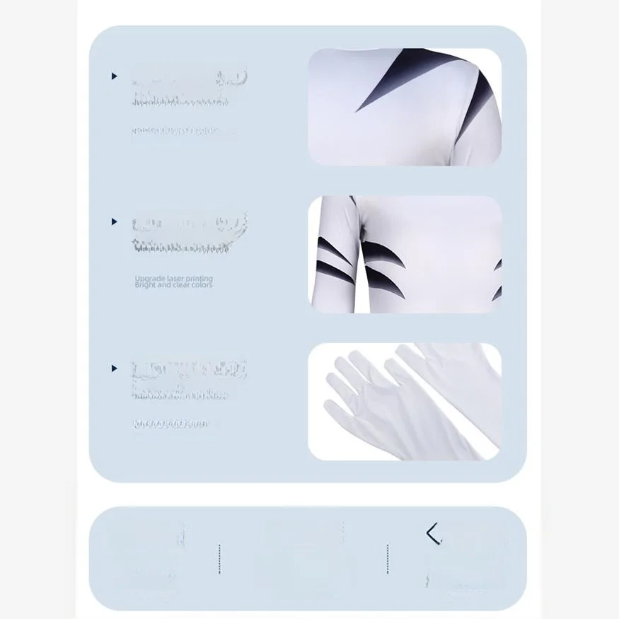 بدلة تنكري ليدريفيل تولد من جديد زي أداء نيسيي ضيق للهالوين عبر الحدود بدلة بيضاء على شكل نمر الشيطان لخريف 2025