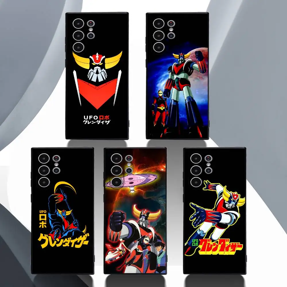 애니메이션 U-UFO R-로봇 그렌다이저 폰 케이스 삼성 갤럭시 S25 S24 S22 S23 울트라 S21 S20 플러스 5G 보호 실리콘 케이스