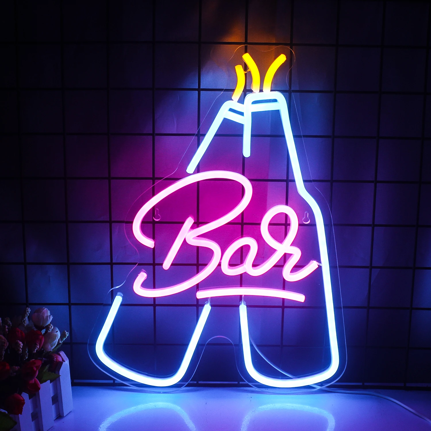 Bar Neon Sign Luzes LED, Casa, Festa, Pendurado, USB Art, Lâmpada de parede, Decoração Estética do Quarto, Acender Logotipo, Bar Acessórios