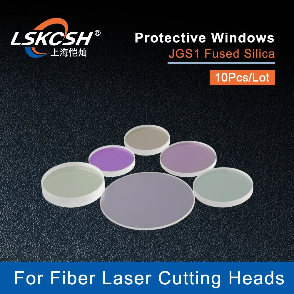 10PCS Fiber Laser Lens /Protective Windows 18x2 27.9x4.1 30x5 37x7 1064nm For Raytools Bodor WSX Precitec CQWY QILIN Laser Head