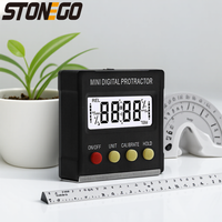 360 Degree Mini Digital Protractor Inclinometer Electronic Level Box with Magnetic Base Measuring Tools Include Battery