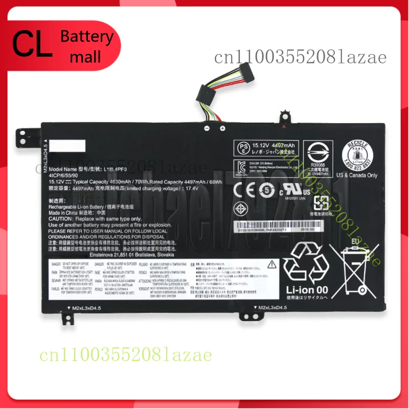 

Новый оригинальный аккумулятор L18L4PF0 для Lenovo IdeaPad S540-15IML S540-15IWL L18M4PF5