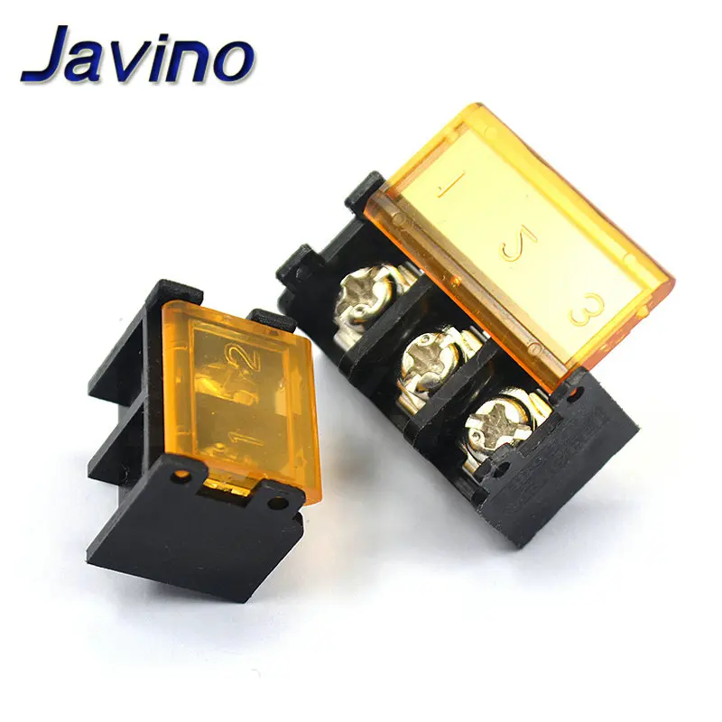 2pcs Hb-9500 barrier terminal block with cover power supply spacing 9.5mm HB-2 / 3 / 4 / 10 / 12p