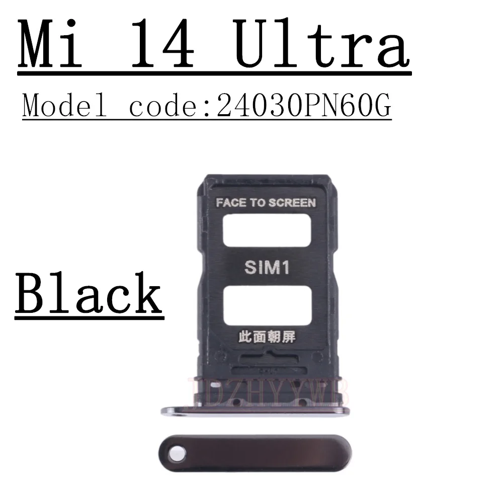 

Phone SIM Card Tray For Xiaomi 14 Ultra New SIM SD Chip Slot Holder Drawer Mi 14 Pro Repair part