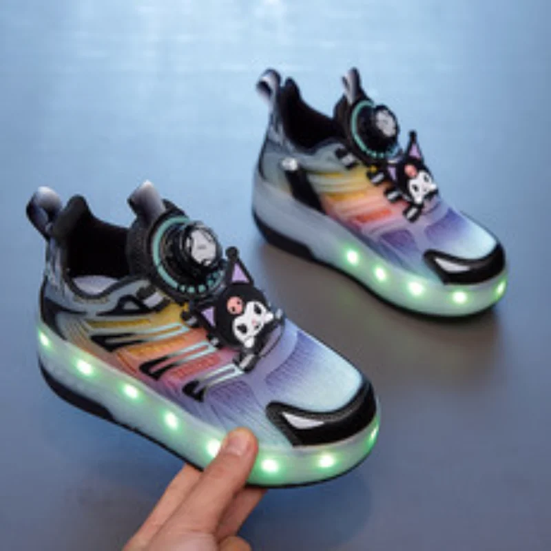 2024 Hot Sale Child Xmas Roller Skates Sports Skates Flashing Light Girls Gifts  kids shoes