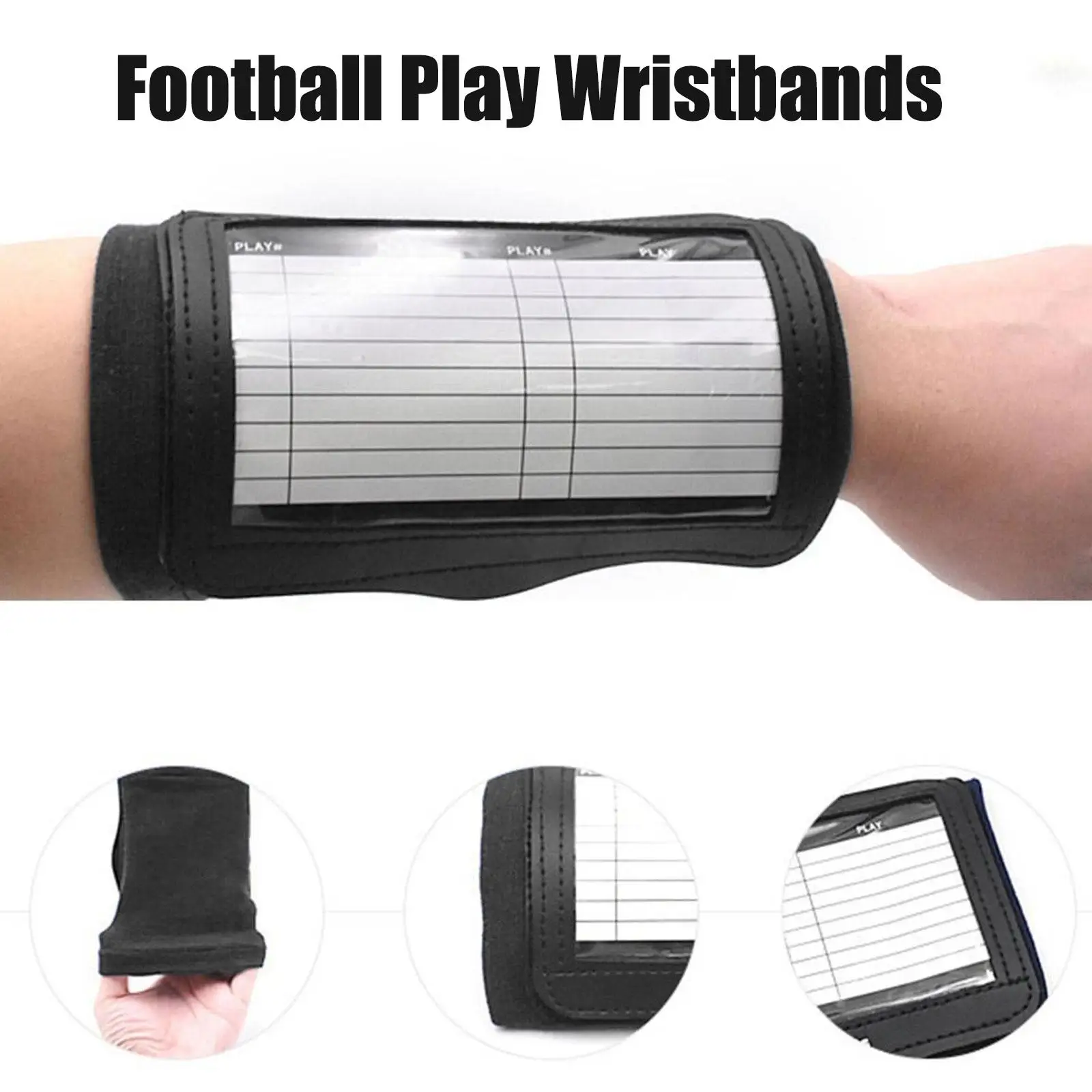 Football Play Wristbands Tactical Handbook Board Wrist Wrist Tactical Guards Protection Articles Strap Rugby Sports Footbal C3S2