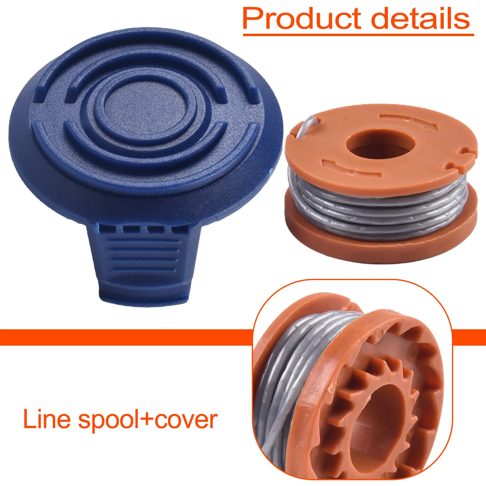 Spools *-+Line Spool *-+Cover And*- Line For MacAllister =-MGTP18Li 1.5mm 1x2.Grass Cutter Trimmer Cover Garden Tools