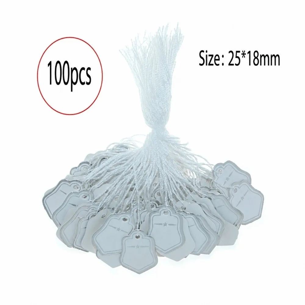 100PCS Accessories Gold/Silver Edge Retail Supplies Display Tool Jewellery Hangtags Jewelry Price Labels Hanging Tags