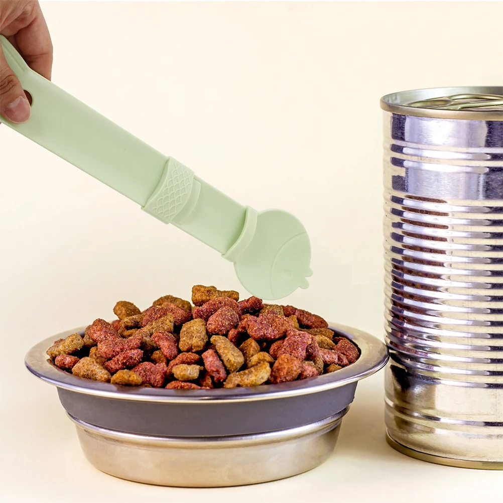 

2Pcs Cat Dog Food Spoon ABS Pet Treat Dispenser Wet Food Scoop Easy Clean Feeding Utensil Comfortable Handle Cat Treat Spoon